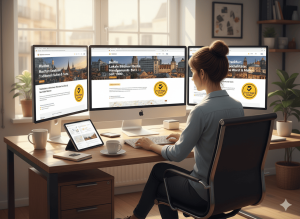 City-specific landing pages and localized content strategy for ranking in German local search results