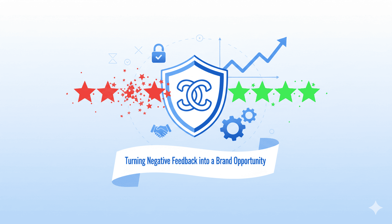 Business transforming negative customer feedback into brand growth and trust building strategy