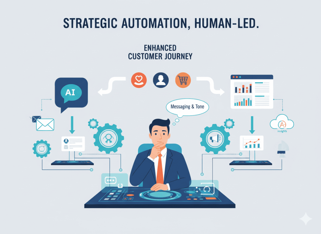 Smart automation strategy supported by human oversight to maintain brand trust