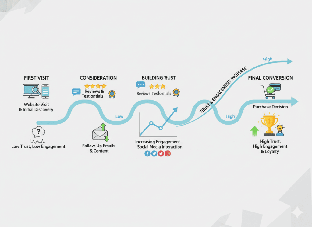 Comparison of weak and optimized landing page showing impact on conversion rate