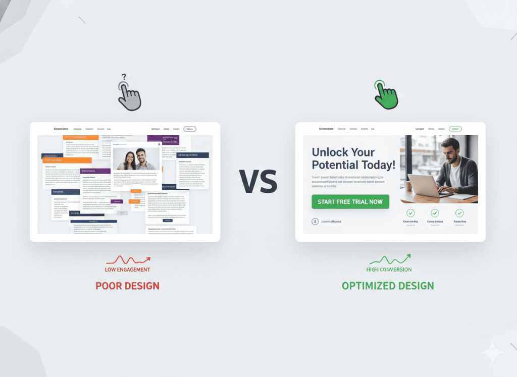 Customer journey showing trust building and conversion through marketing strategy