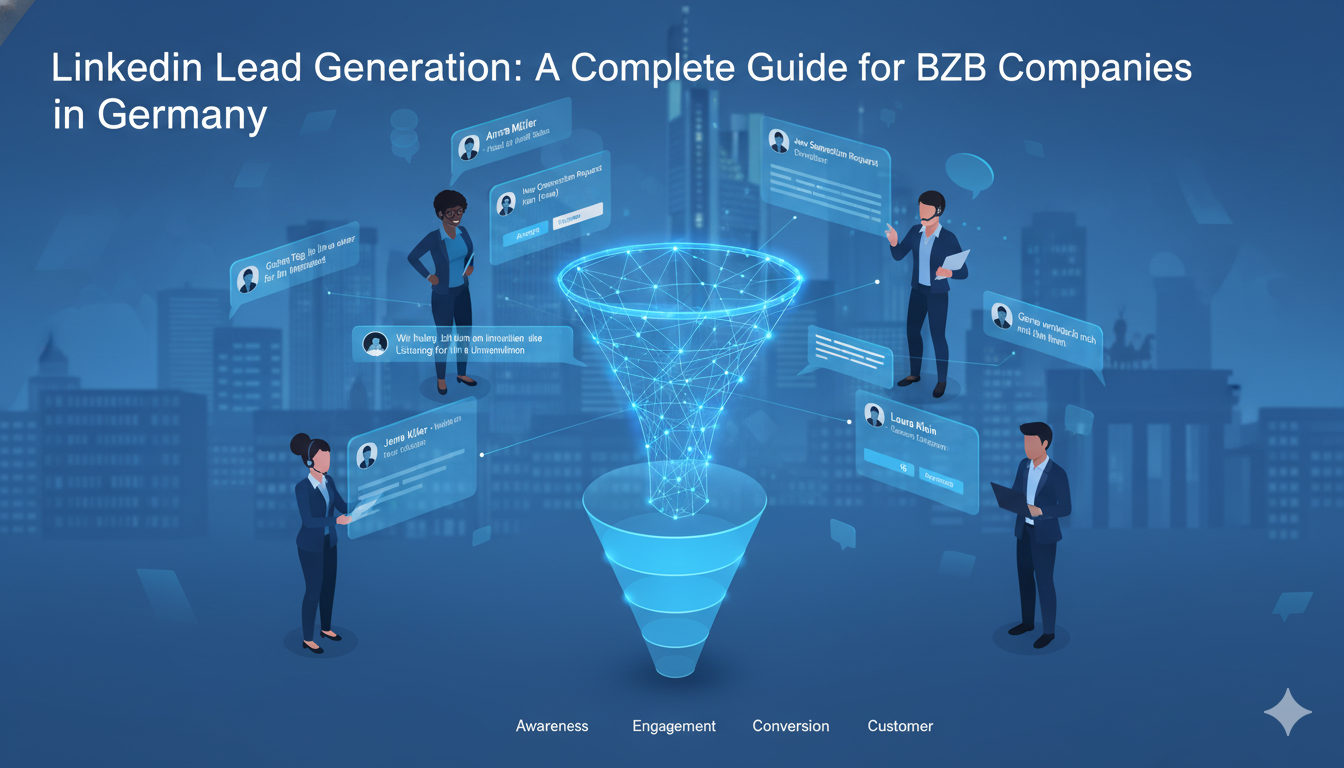 LinkedIn lead generation strategy for B2B companies in Germany with business networking