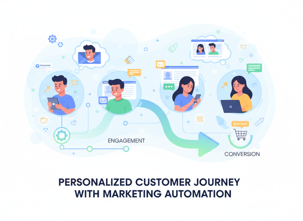 Personalized marketing automation improving customer journey and engagement